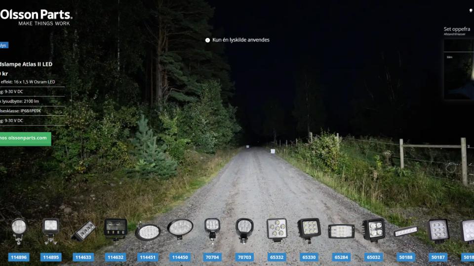 Ny hjemmeside sammenligner køretøjsbelysning og viser resultater direkte online